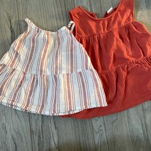 Both 3t . Strip shirt never worn and burnt orange shirt very good used condition